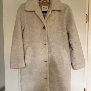 Abercrombie & Fitch Cream Teddy Jacket